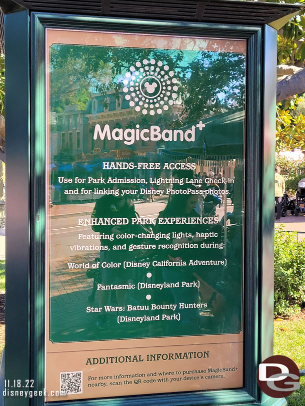 The time boards now rotates to ads for MagicBand+