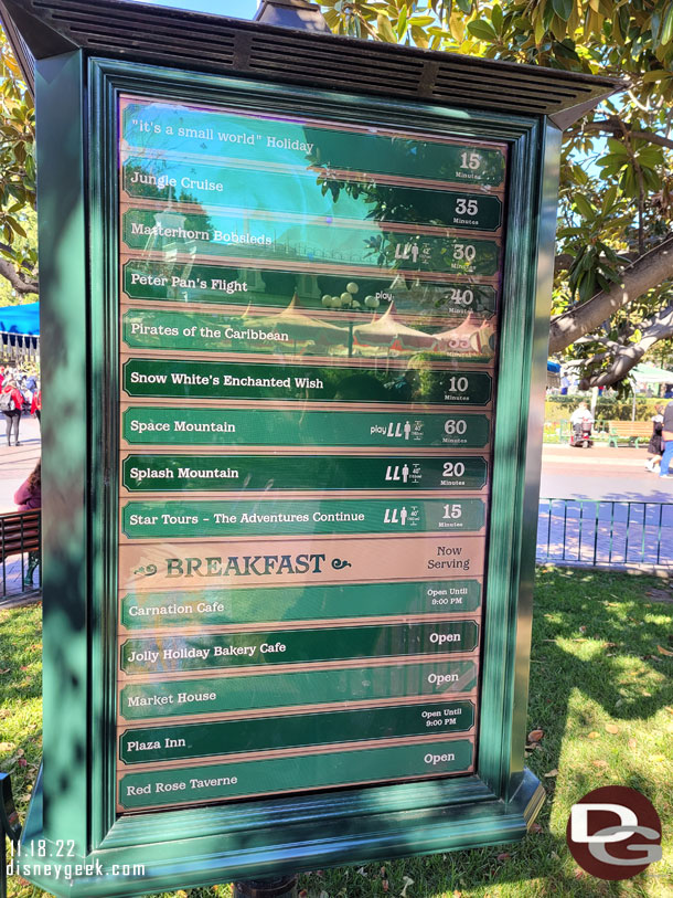 10:58am - Disneyland wait times