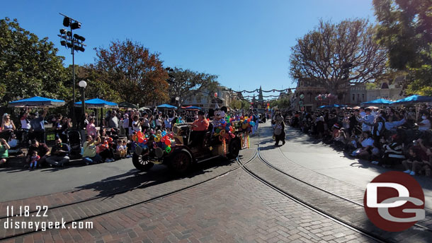 Mickey Mouse and Minnie Mouse were onboard the Main Street Fire Truck