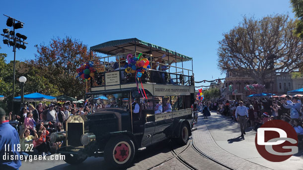 The Dapper Dans with several characters were on the Omnibus