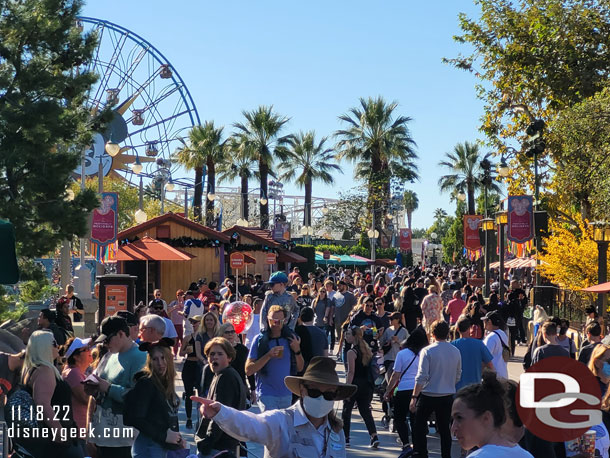 A good number of guests moving around the park though.