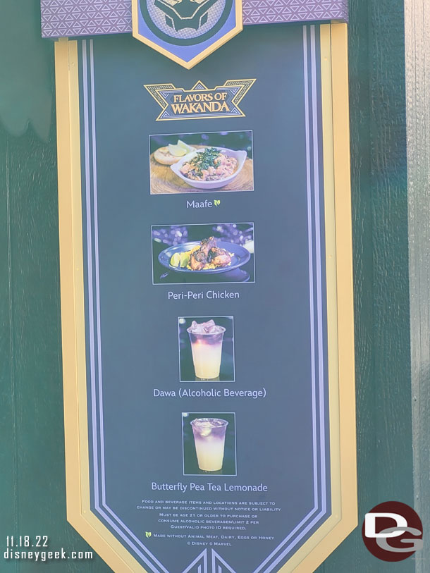 The Flavors of Wakanda Marketplace offerings