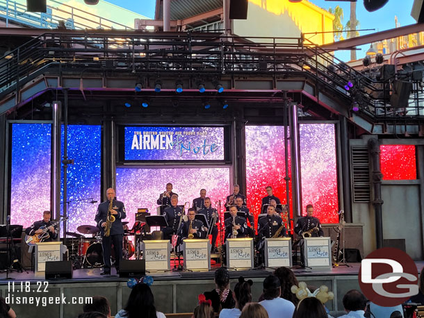 Time for the 4:15 USAF Band Airmen of Note performance in HollywoodLand