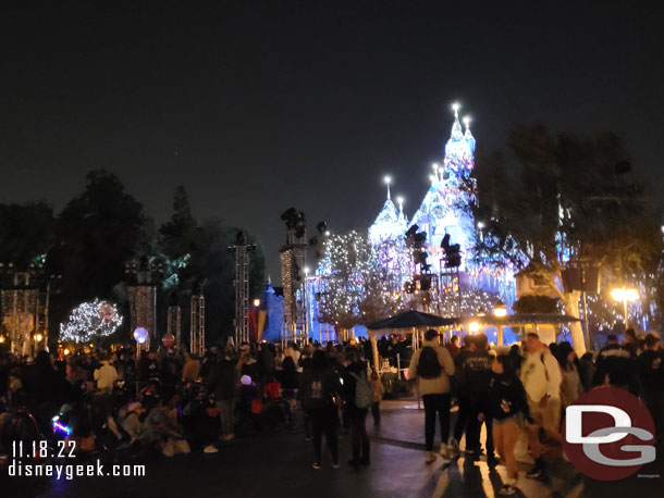 Making another pass by the castle but the stage and equipment make it challenging.