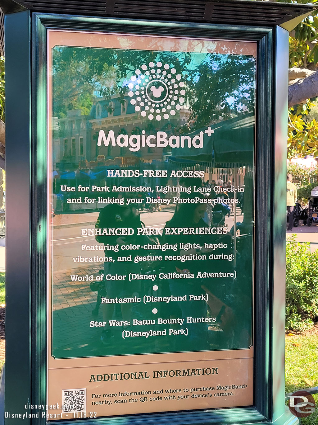 The time boards now rotates to ads for MagicBand+