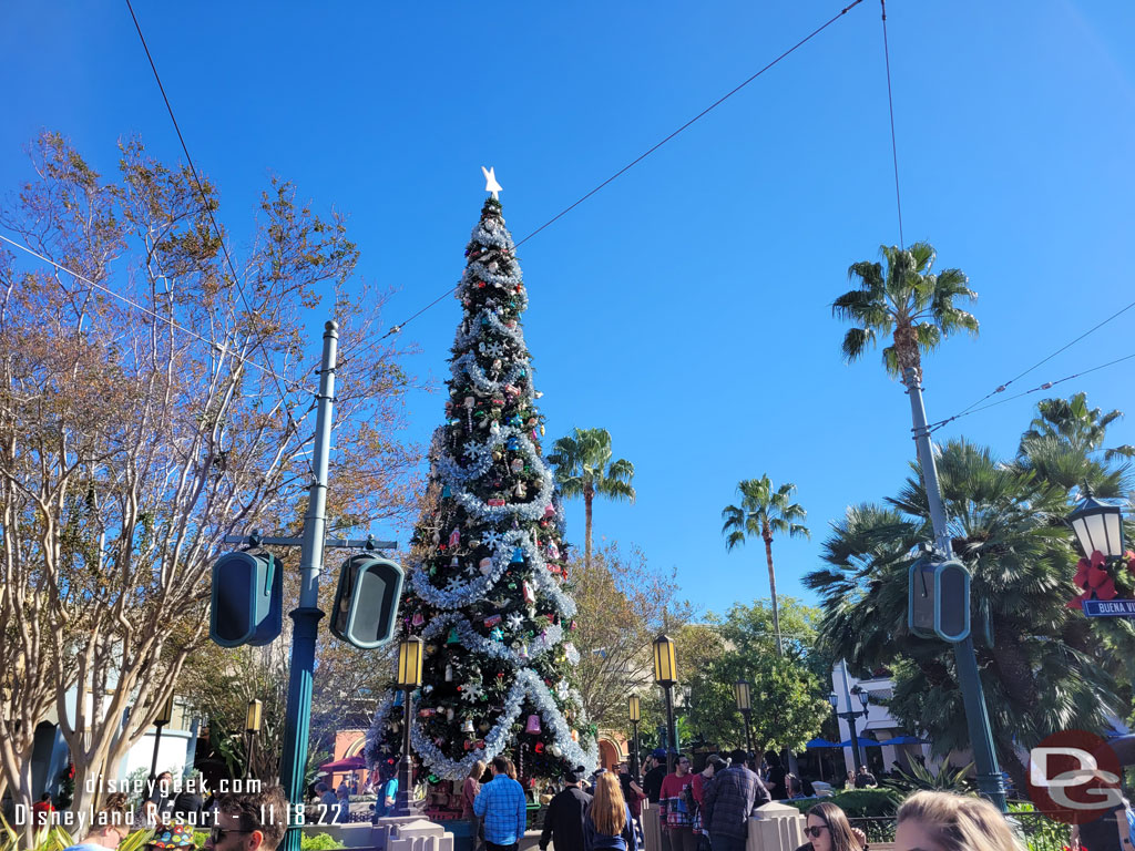 The Buena Vista Street Christmas Tree