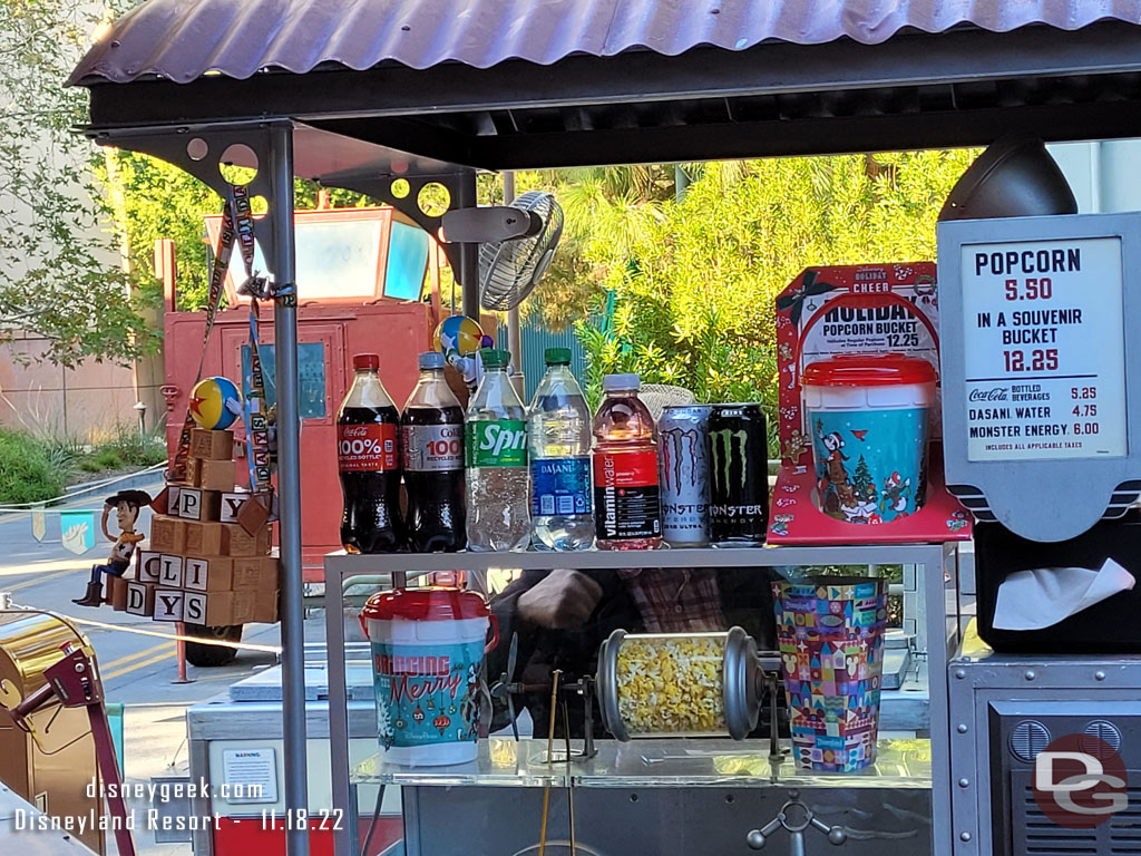 Toy Story Holiday Popcorn Buckets at Disney California Adventure