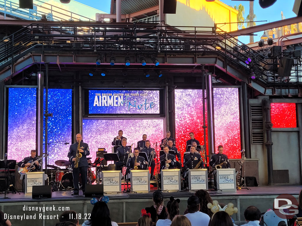 Time for the 4:15 USAF Band Airmen of Note performance in HollywoodLand