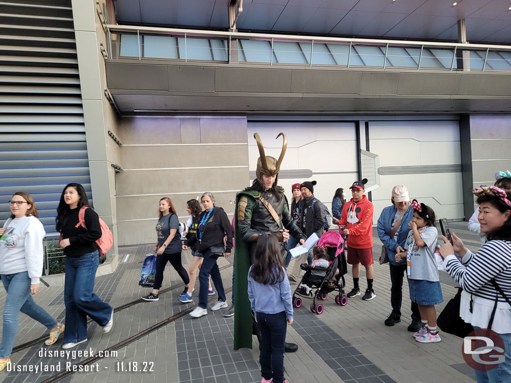 Loki in Avengers Campus (Antman came and hid behind us).