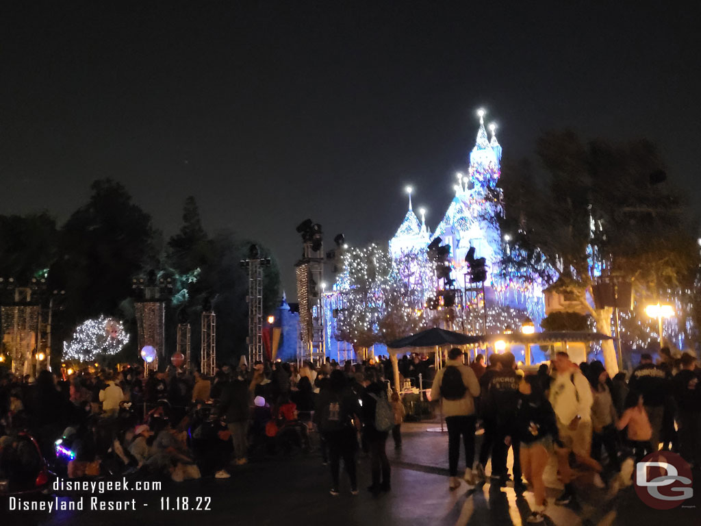 Making another pass by the castle but the stage and equipment make it challenging.