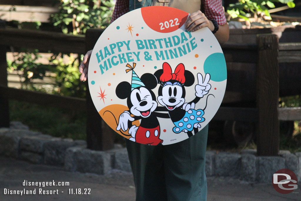 Props for photos to celebrate Mickey and Minnie