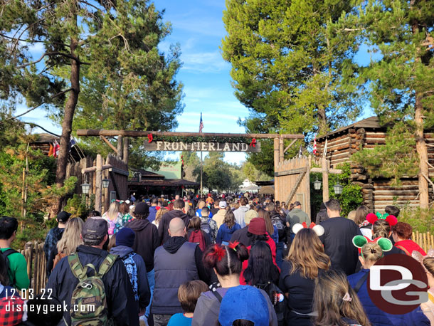 I opted to follow the group into Frontierland.  Almost all of them were going to Star Wars: Galaxy's Edge for Rise of the Resistance.