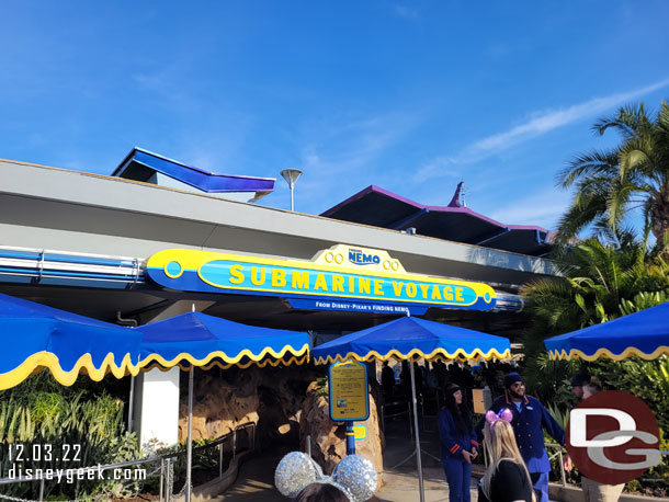 9:03am - Joining the queue for the Finding Nemo Submarine Voyage