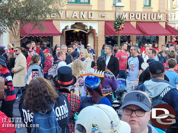 Bob Iger and Josh D'Amaro were walking through the park and interacting with the crowd, which included a large number of cast members.