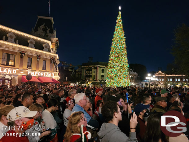 The lights on Main Street are off as the procession nears