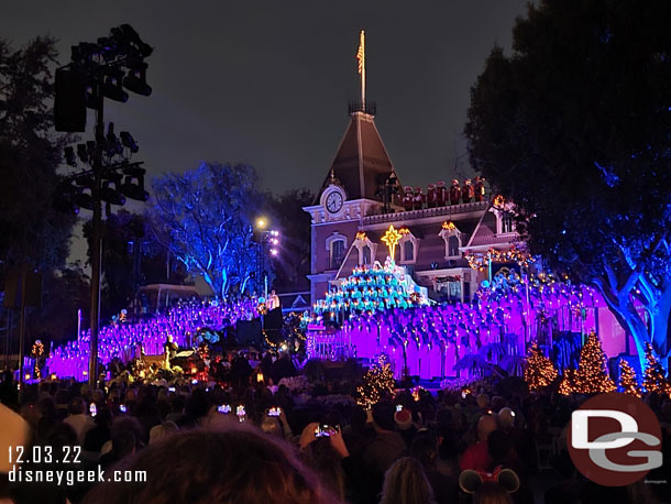 Showtime.. the 2022 Disneyland Candlelight Ceremony is underway