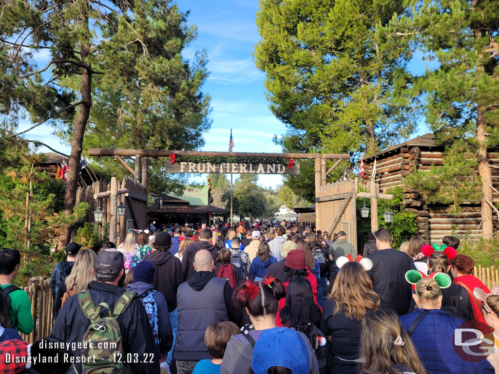 I opted to follow the group into Frontierland.  Almost all of them were going to Star Wars: Galaxy