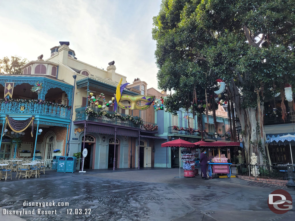 8:21am - Passing by a quiet New Orleans Square