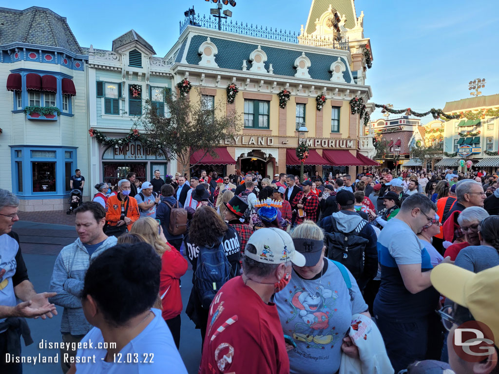 3:44pm - Filling in behind me.  In the crowd some Walt Disney Company Executives