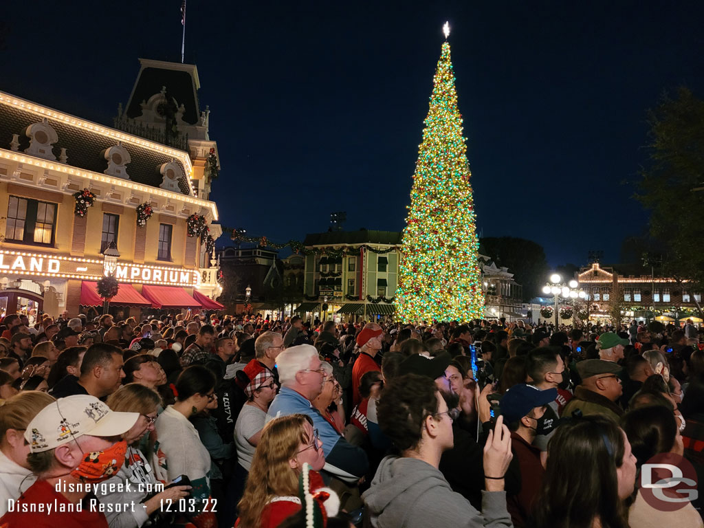 The lights on Main Street are off as the procession nears