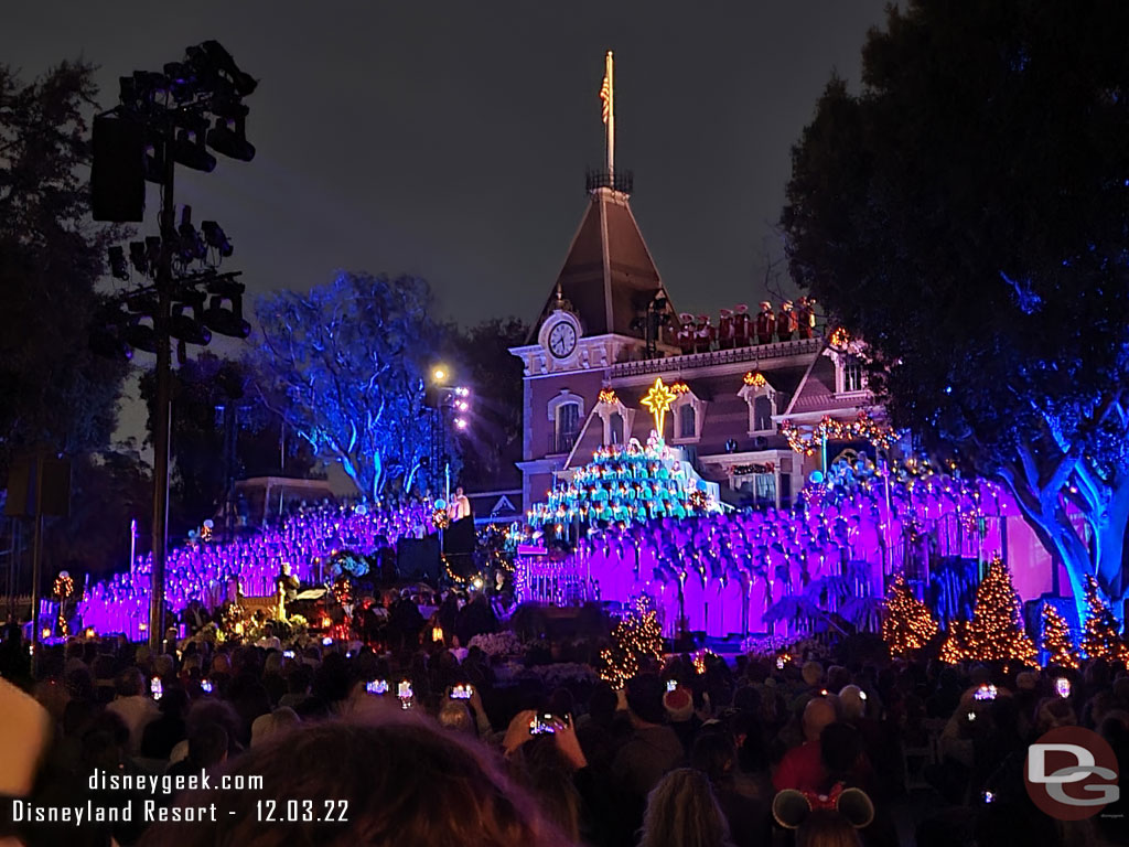 Showtime.. the 2022 Disneyland Candlelight Ceremony is underway