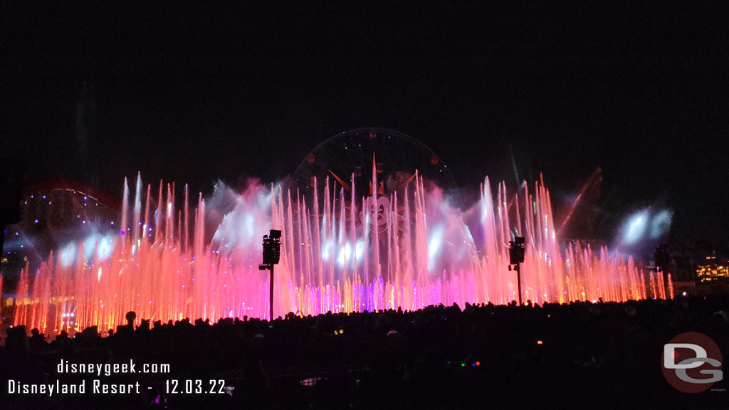 World of Color Season of Light finale sequence