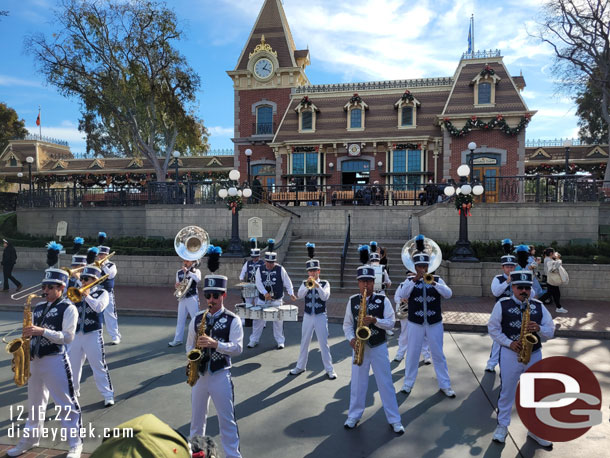 The Disneyland Band performing in Town Square.