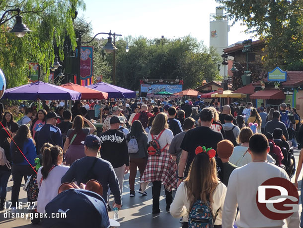 The crowd as I walked to Cars Land