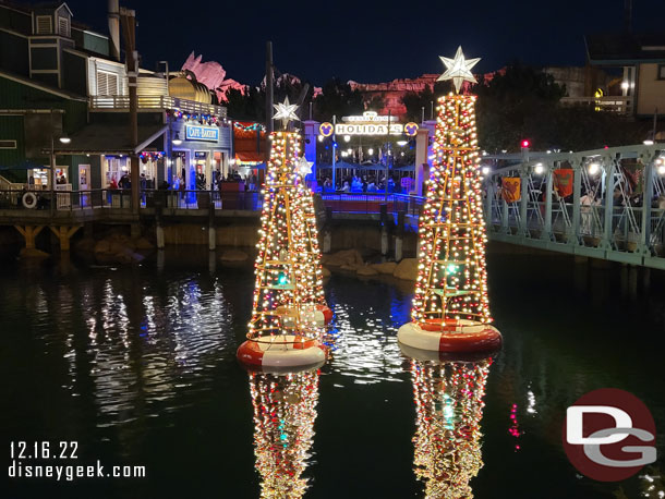 The Pacific Wharf holiday decorations