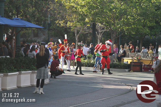 Mickey's Happy Holidays arriving in Carthay Circle.