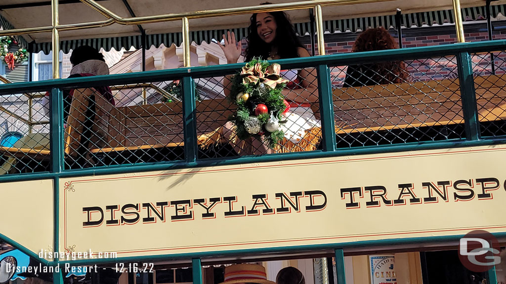 Moana onboard the Omnibus.