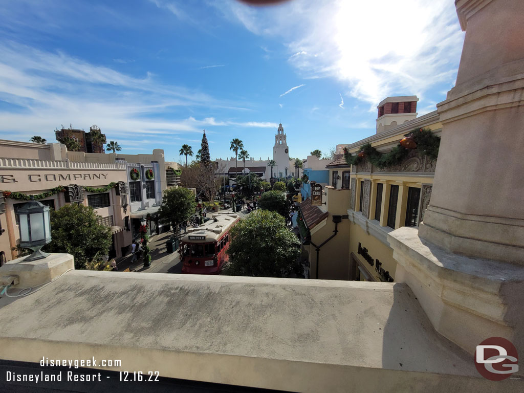 Passing over Buena Vista Street