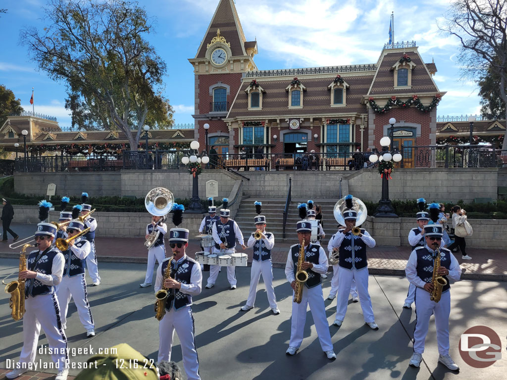 The Disneyland Band performing in Town Square.