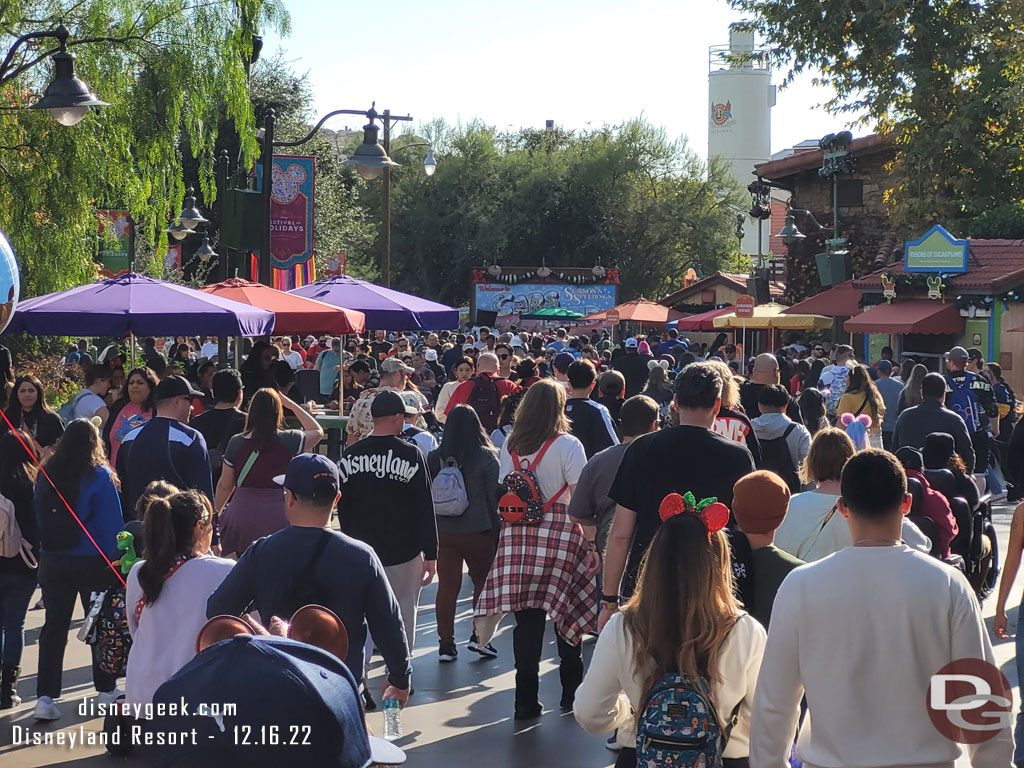 The crowd as I walked to Cars Land