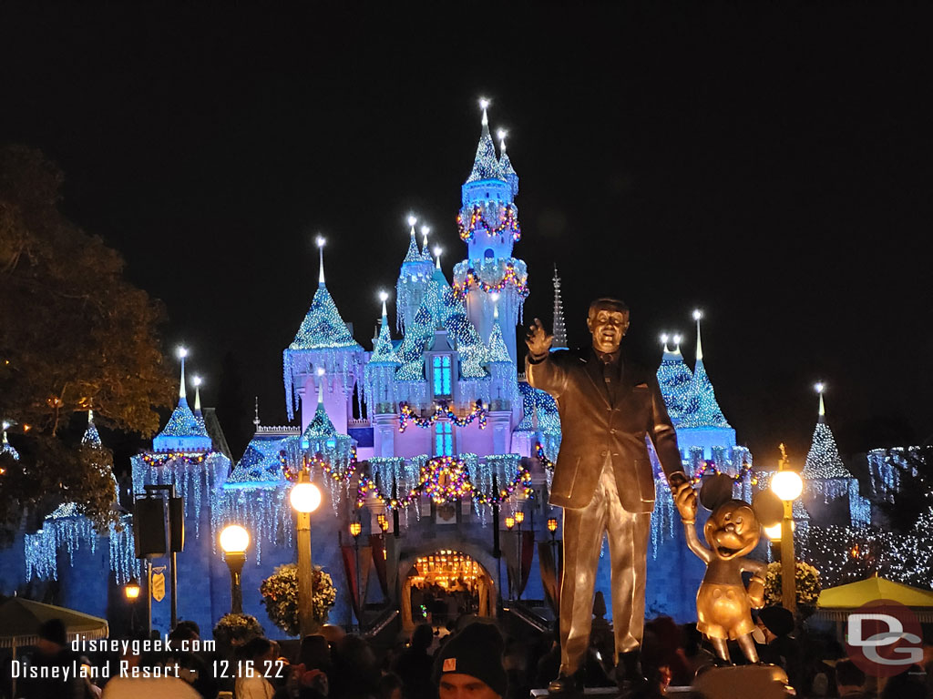 Sleeping Beauty Castle and Partners Statue