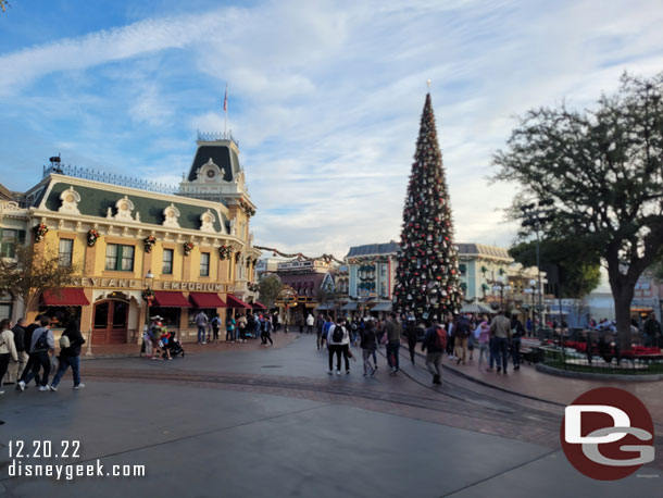 Town Square on this chilly morning.