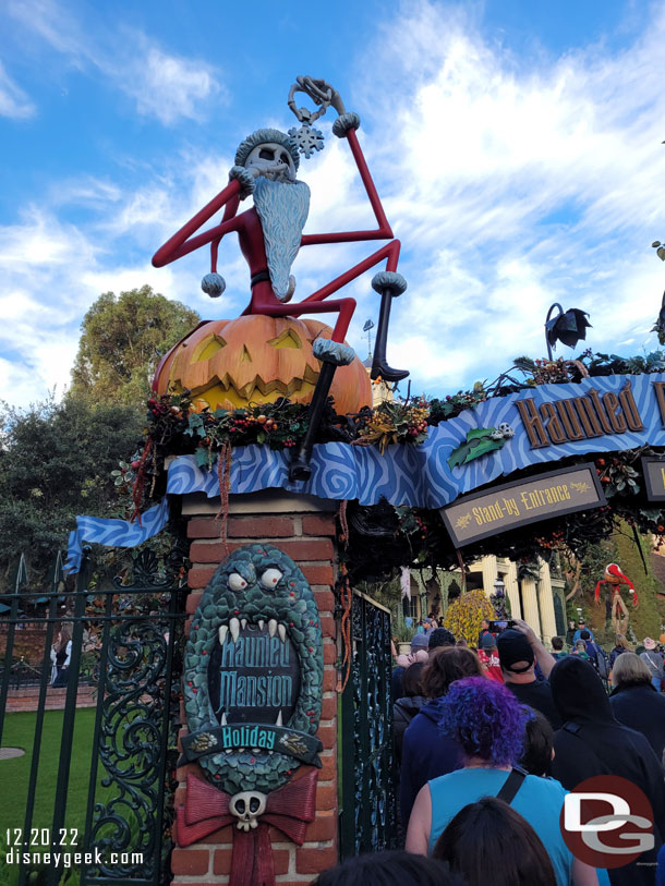 8:06am - First stop for me Haunted Mansion Holiday