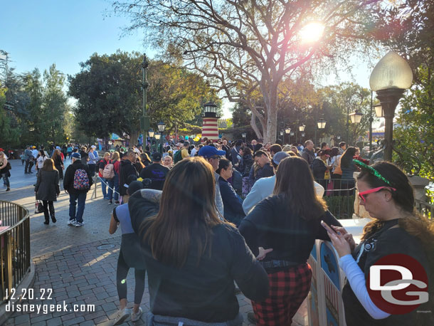 Hmm.. the app said 10 minutes for Storybook Land.. that was off by quite a bit.  We waited a few minutes, never moved so gave up.