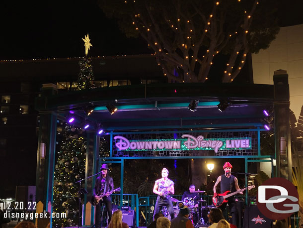 The 80s All Starz were performing in Downtown Disney.  Sounded like their regular set the couple songs we heard, no Christmas music.