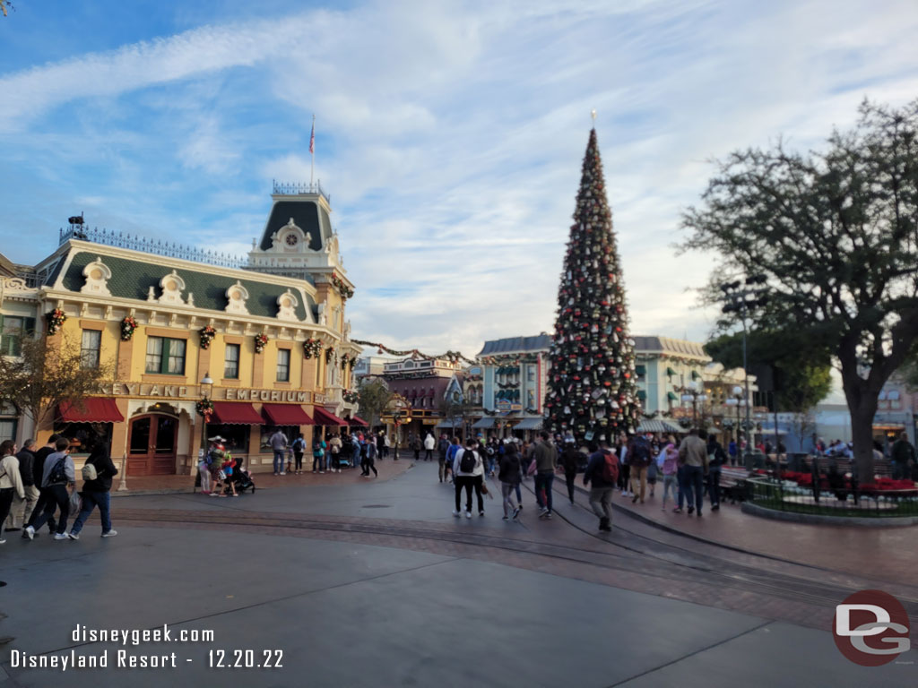 Town Square on this chilly morning.