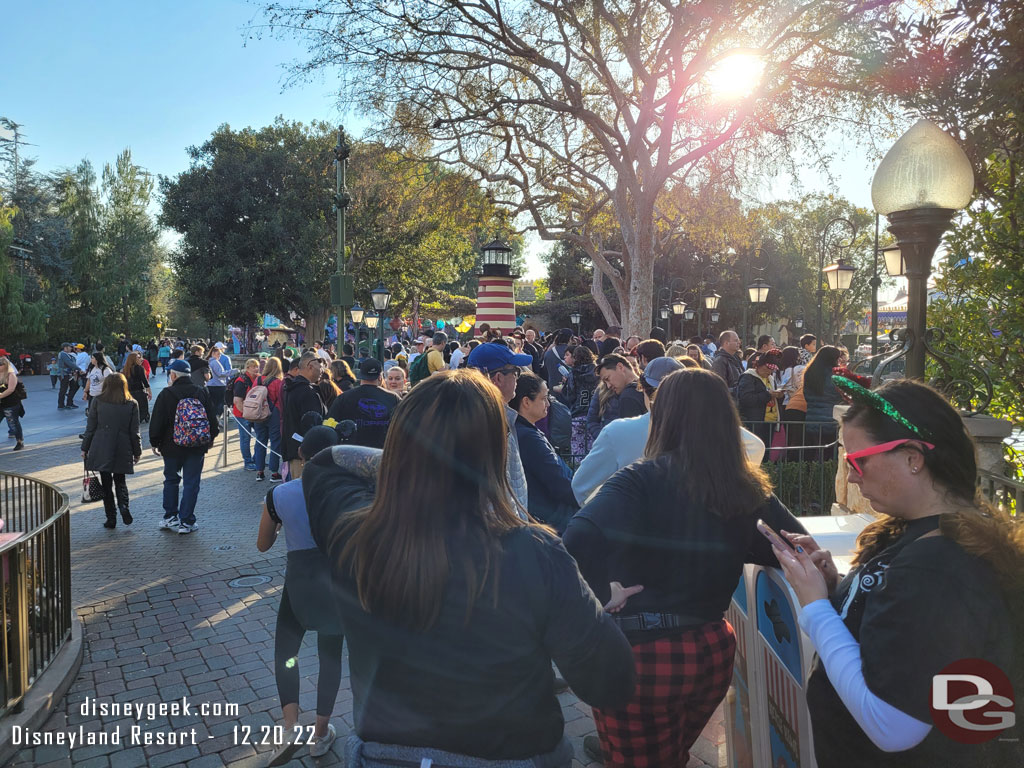 Hmm.. the app said 10 minutes for Storybook Land.. that was off by quite a bit.  We waited a few minutes, never moved so gave up.