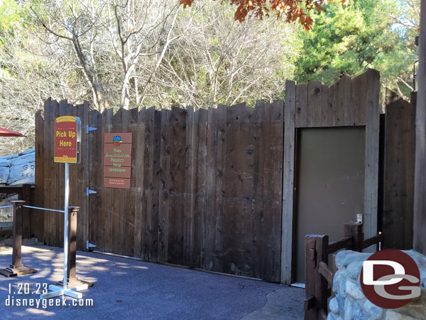 The back trail is closed due to the attraction renovation that is underway.