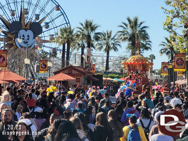 The crowd behind the procession