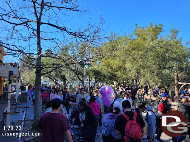 With Adventureland closed Frontierland is more crowded than usual.