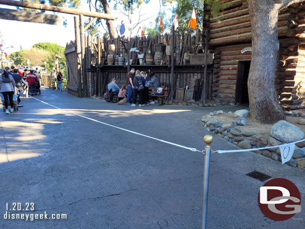 A section of Frontierland was roped off