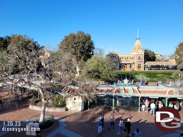 Passing by the entrance to Disneyland