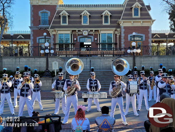 The Disneyland Band performing in Town Square