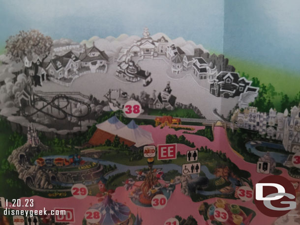 Toontown is on the map but grayed out.