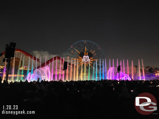 World of Color follows directly after Hurry Home