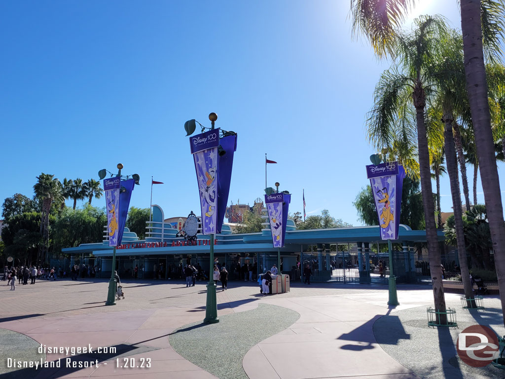 Disney100 Banners in the Esplanade